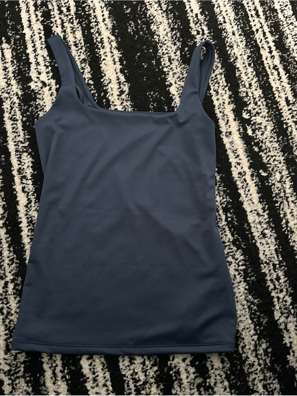 Nine West Navy Square Neck Tank Top